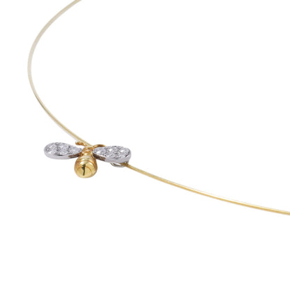 Gimel Bee Motif Necklace K18YG Pt950