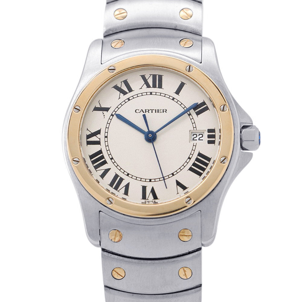 CARTIER Santos Rondo MM W29mm Stainless Steel K18YG Ivory DialW20037R3