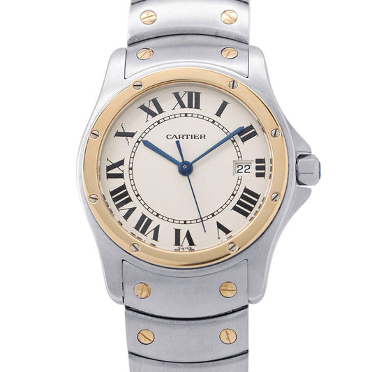 CARTIER Santos Rondo MM W29mm Stainless Steel K18YG Ivory DialW20037R3