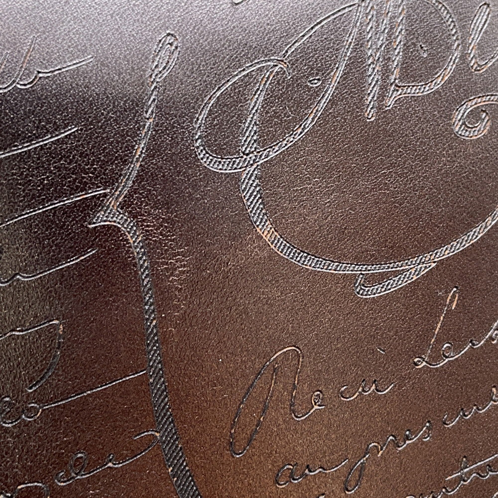 Berluti Calligraphy Tote Bag Brown scritto leather Size Mini