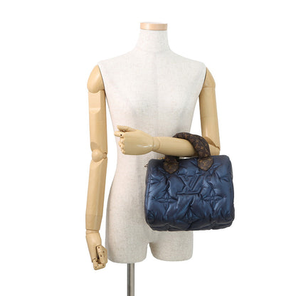 LOUIS VUITTON Speedy Bandouliere NavyM21061 Recycled MetallicNylon Monogram Size 25