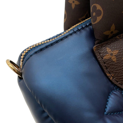 LOUIS VUITTON Speedy Bandouliere NavyM21061 Recycled MetallicNylon Monogram Size 25