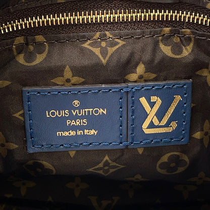 LOUIS VUITTON Speedy Bandouliere NavyM21061 Recycled MetallicNylon Monogram Size 25