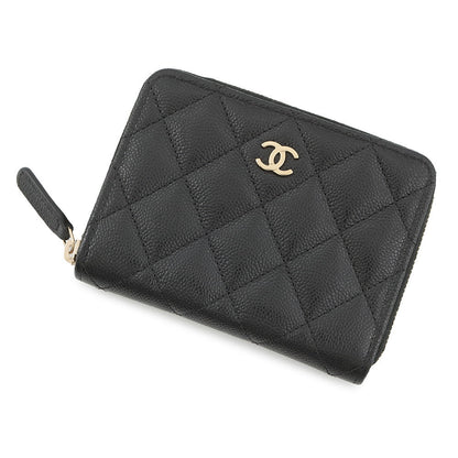 CHANEL Matelasse CC Logo Small Wallet BlackAP4652-B10583-C3906 Caviar Leather
