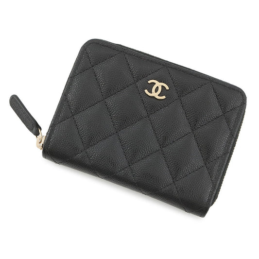 CHANEL Matelasse CC Logo Small Wallet BlackAP4652-B10583-C3906 Caviar Leather