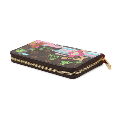 LOUIS VUITTON Zippy Wallet PinkM80857 Monogram/Vivienne Holiday Collection
