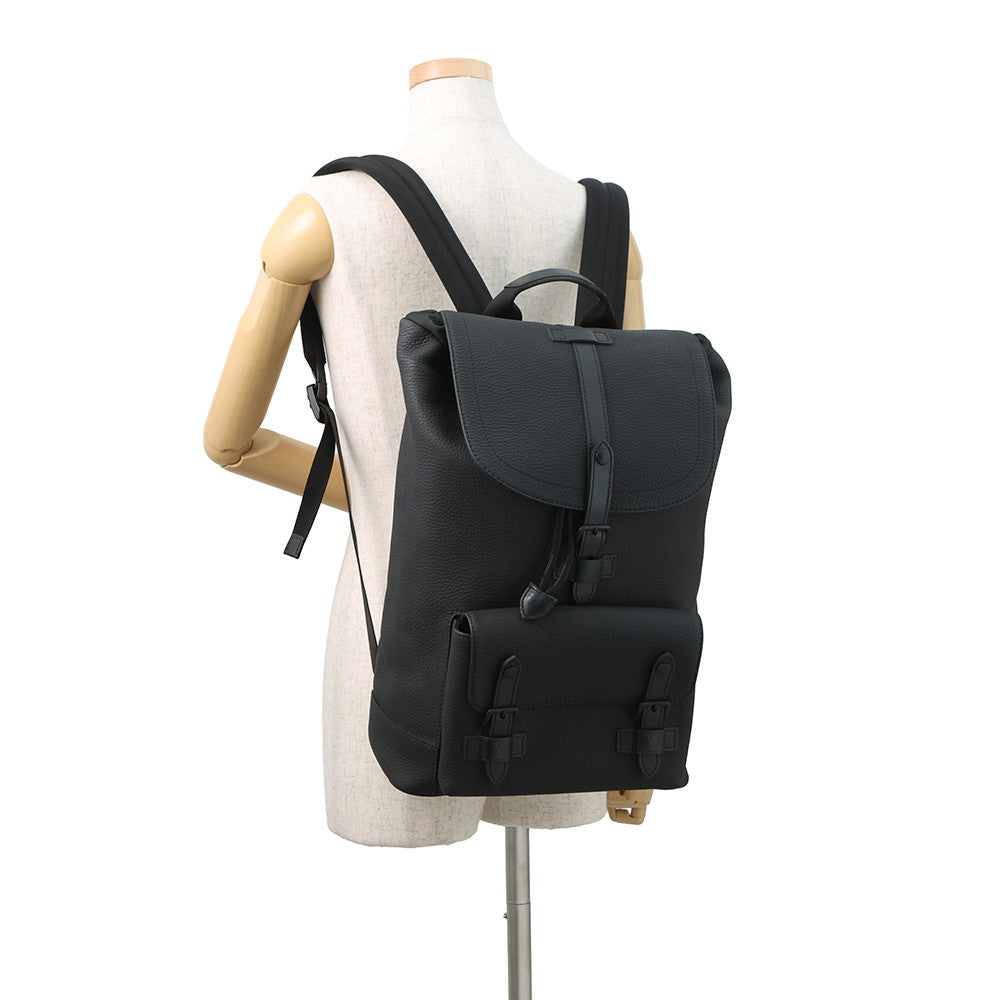 LOUIS VUITTON Christopher Slim Backpack NoirM58644 Taurillon Leather