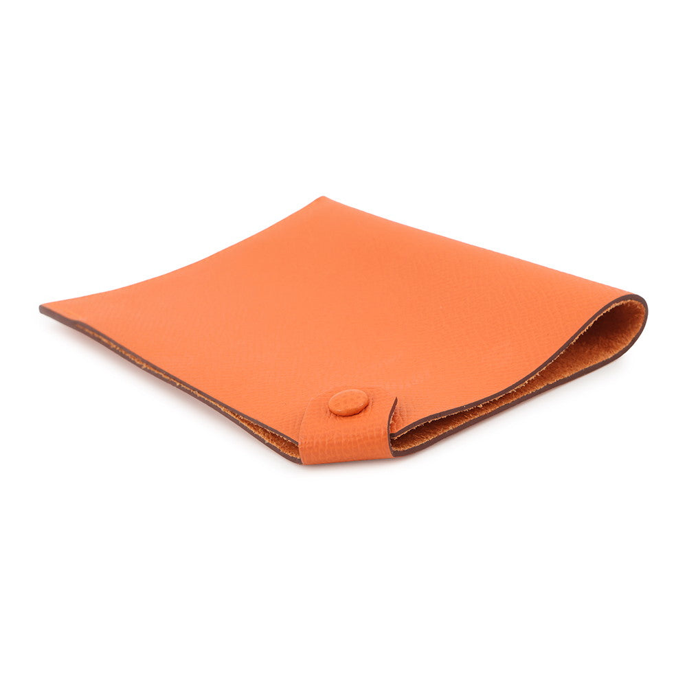 HERMES Tarmac Passport Case Orange Epsom Size PM
