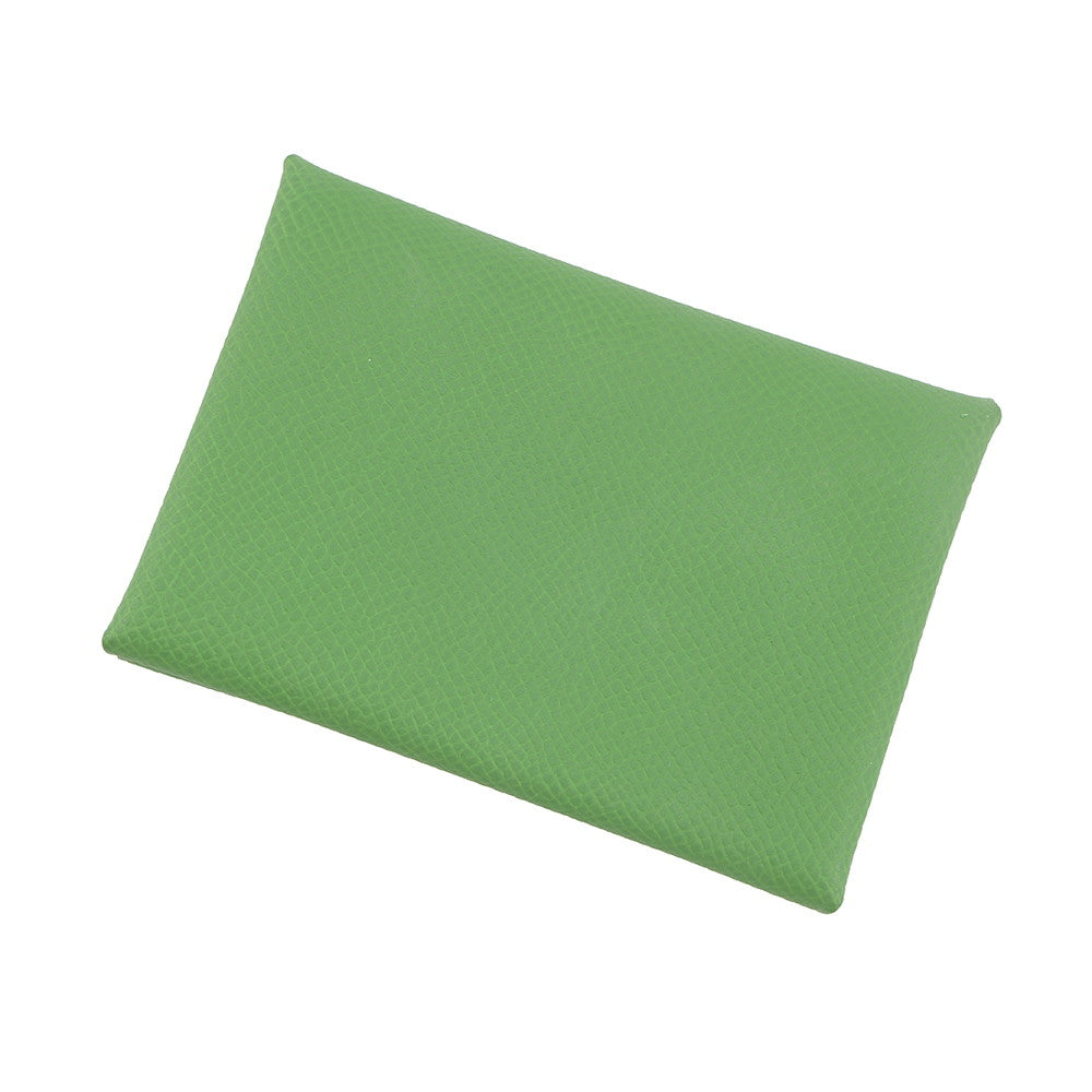 HERMES Calvi Duo Vert Yucca Epsom