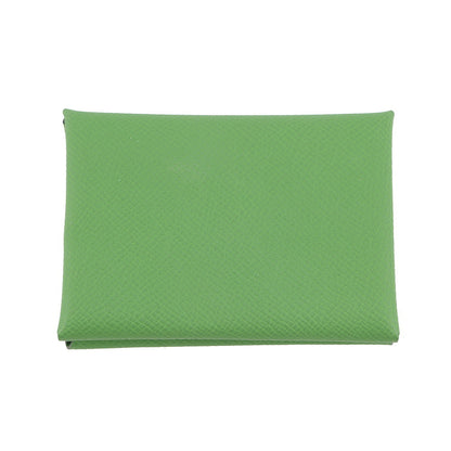 HERMES Calvi Duo Vert Yucca Epsom