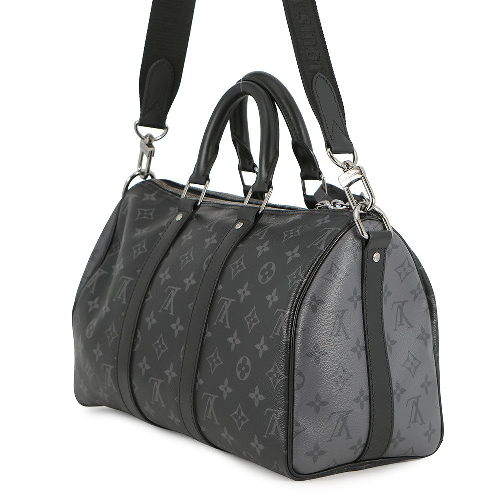 LOUIS VUITTON Keepall Bandouliere NoirM46655 Monogram Eclipse Monogram Eclipse Reverse Size 35