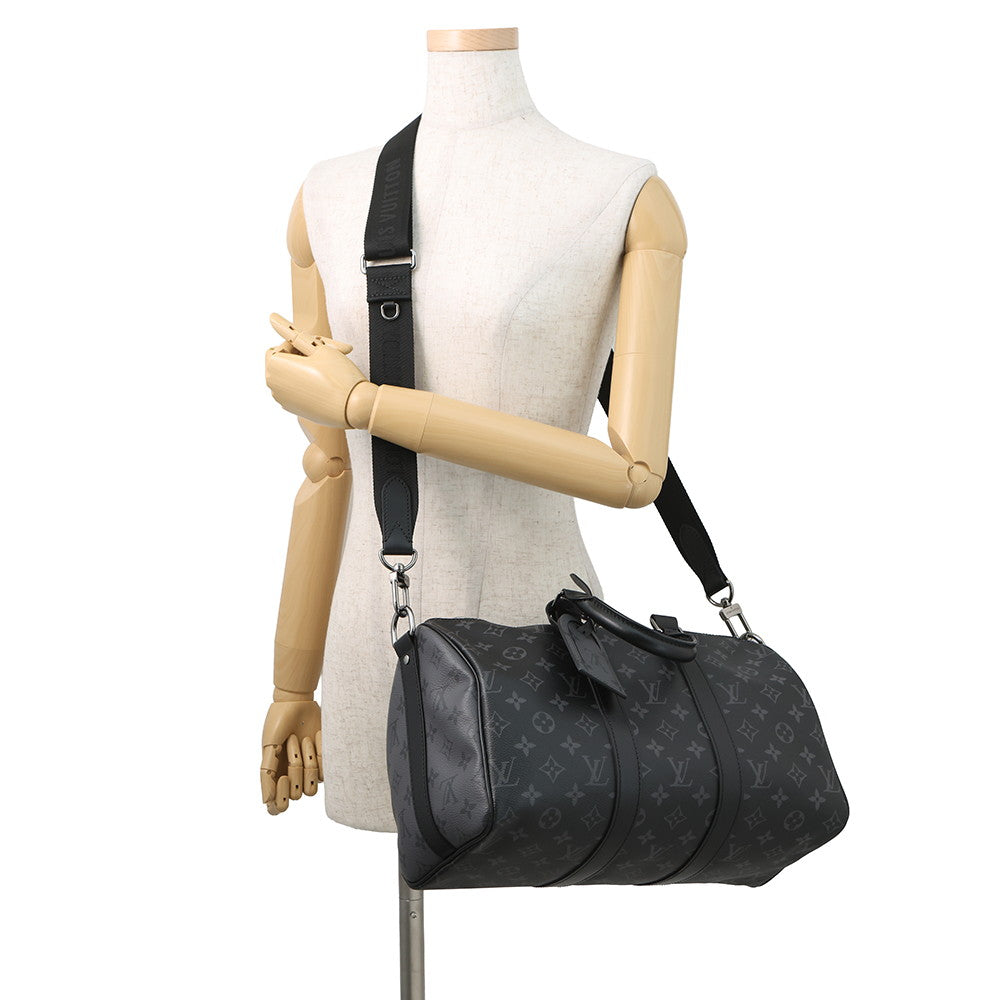 LOUIS VUITTON Keepall Bandouliere NoirM46655 Monogram Eclipse Monogram Eclipse Reverse Size 35
