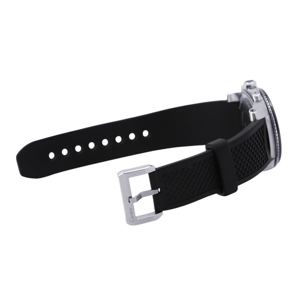 CARTIER Calibre de Cartier W42mm Stainless Steel Rubber Black DialW7100056