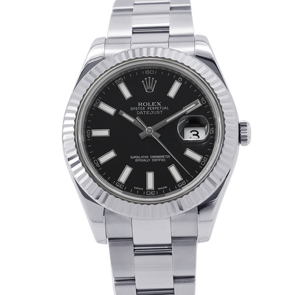 ROLEX Datejust II W41mm Stainless Steel K18WG Black Dial116334