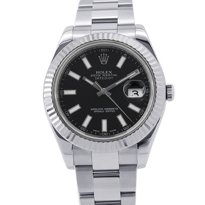 ROLEX Datejust II W41mm Stainless Steel K18WG Black Dial116334