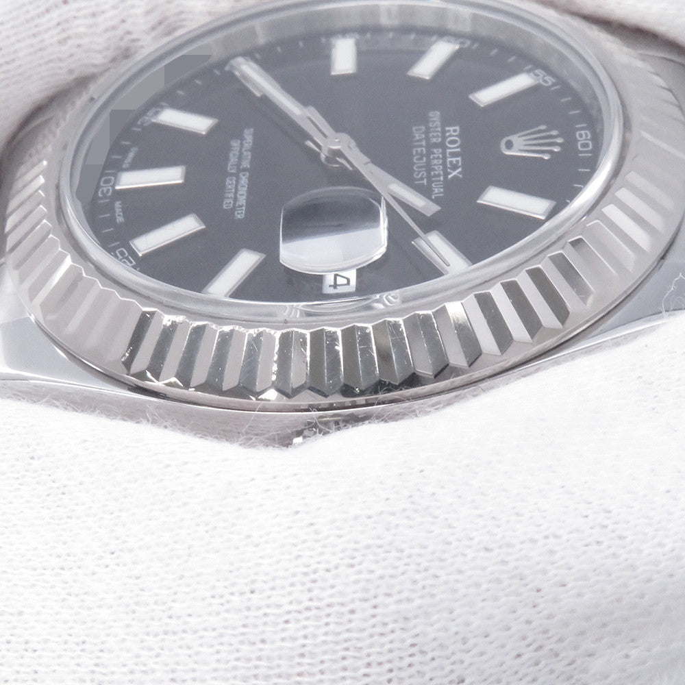 ROLEX Datejust II W41mm Stainless Steel K18WG Black Dial116334