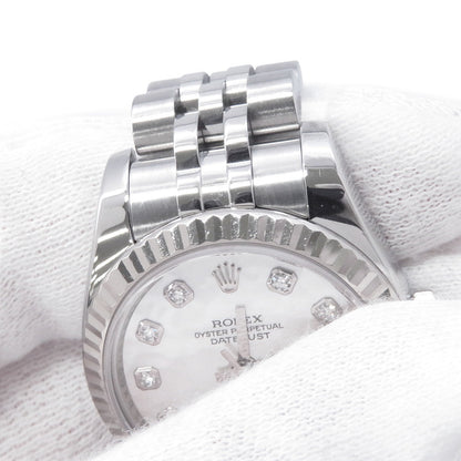 ROLEX Datejust W26mm Stainless Steel K18WG White Shell Dial179174NG