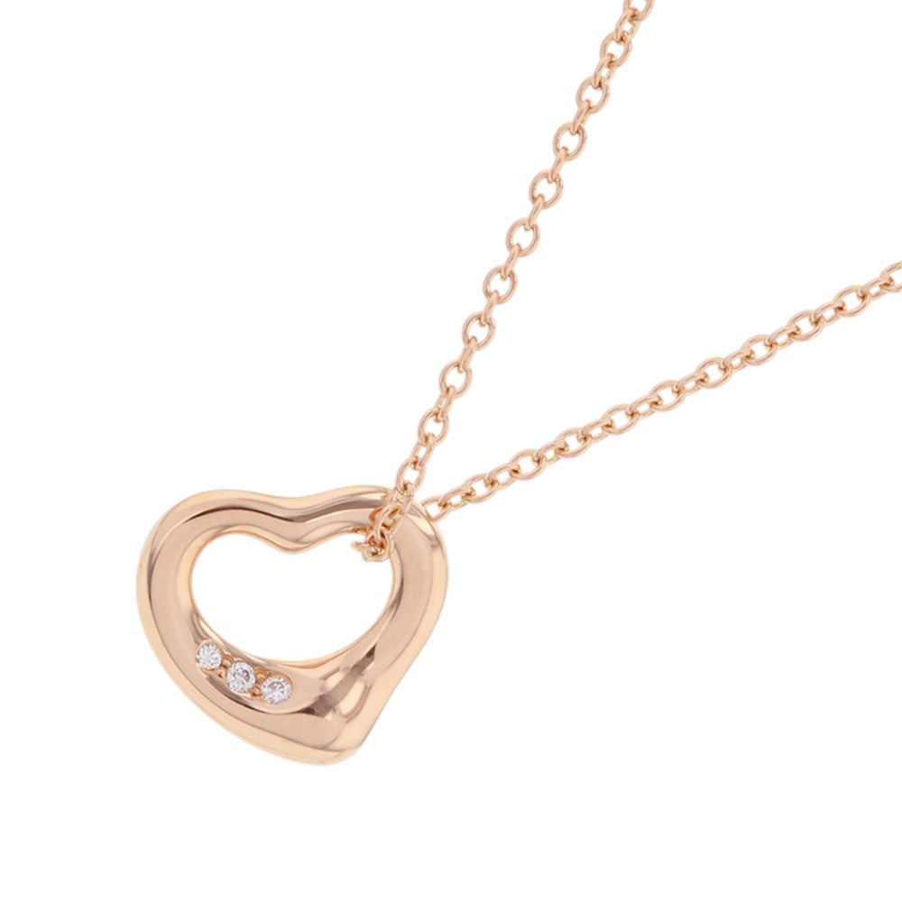 TIFFANY&Co. Elsa Peretti Open Heart Necklace68113660 18K Pink Gold