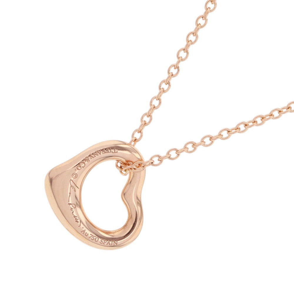 TIFFANY&Co. Elsa Peretti Open Heart Necklace68113660 18K Pink Gold