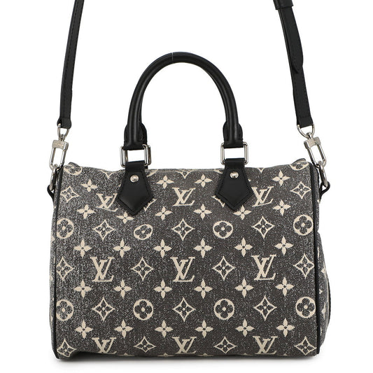 LOUIS VUITTON Speedy Bandouliere Gris NoirM21464 Monogram / Jaguar Denim Size 25