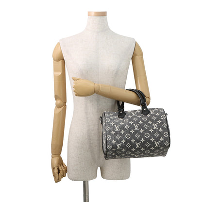LOUIS VUITTON Speedy Bandouliere Gris NoirM21464 Monogram / Jaguar Denim Size 25
