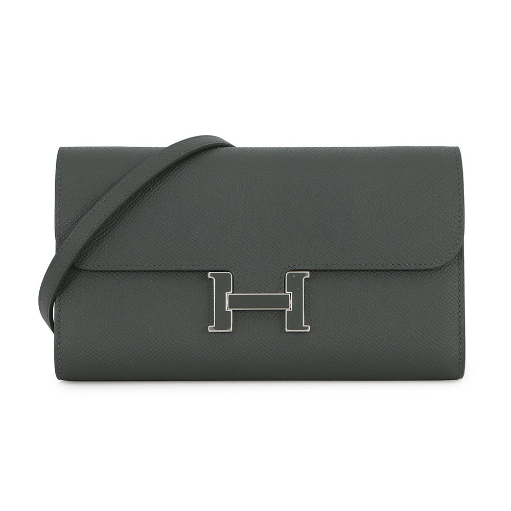 HERMES Constance to Go Vert Mangrove Epsom