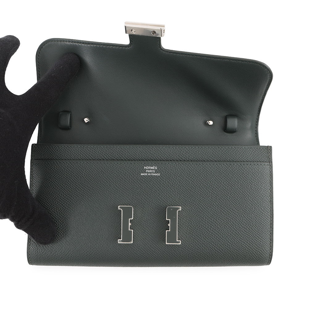 HERMES Constance to Go Vert Mangrove Epsom