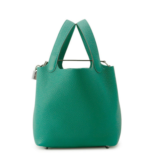 HERMES Picotin Lock Vert Vertigo Taurillon Clemence Size PM