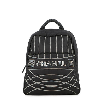 CHANEL CHANEL Sports CHANEL Logo Backpack Black Nylon