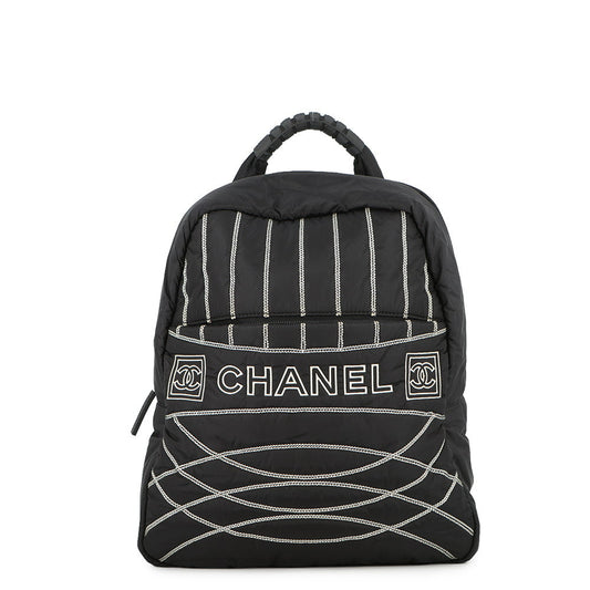 CHANEL CHANEL Sports CHANEL Logo Backpack Black Nylon