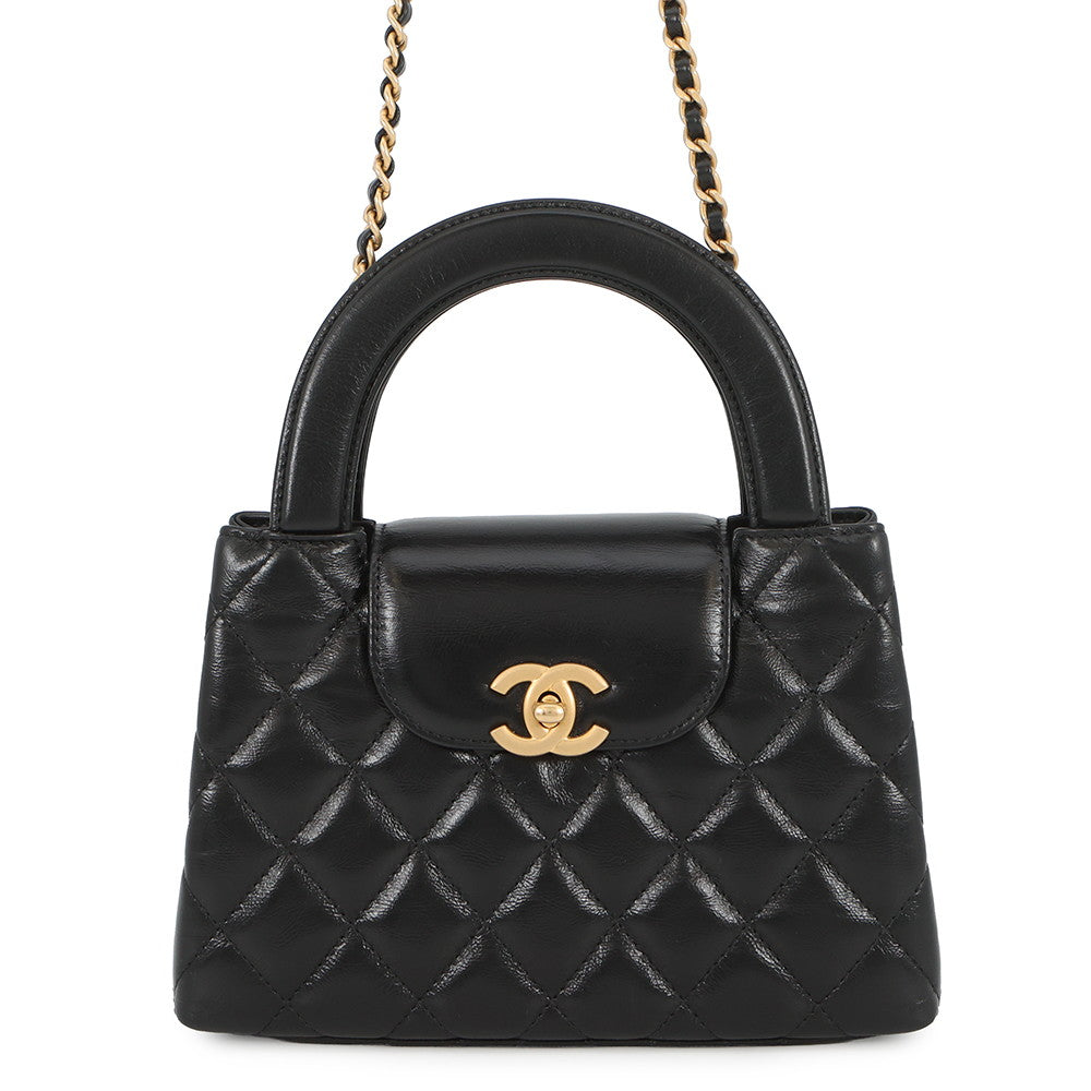 CHANEL Matelasse Mini 2WAYHandbag ChainShoulder BlackAS4416 Leather Size Mini
