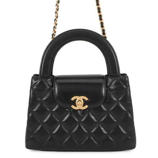 CHANEL Matelasse Mini 2WAYHandbag ChainShoulder BlackAS4416 Leather Size Mini