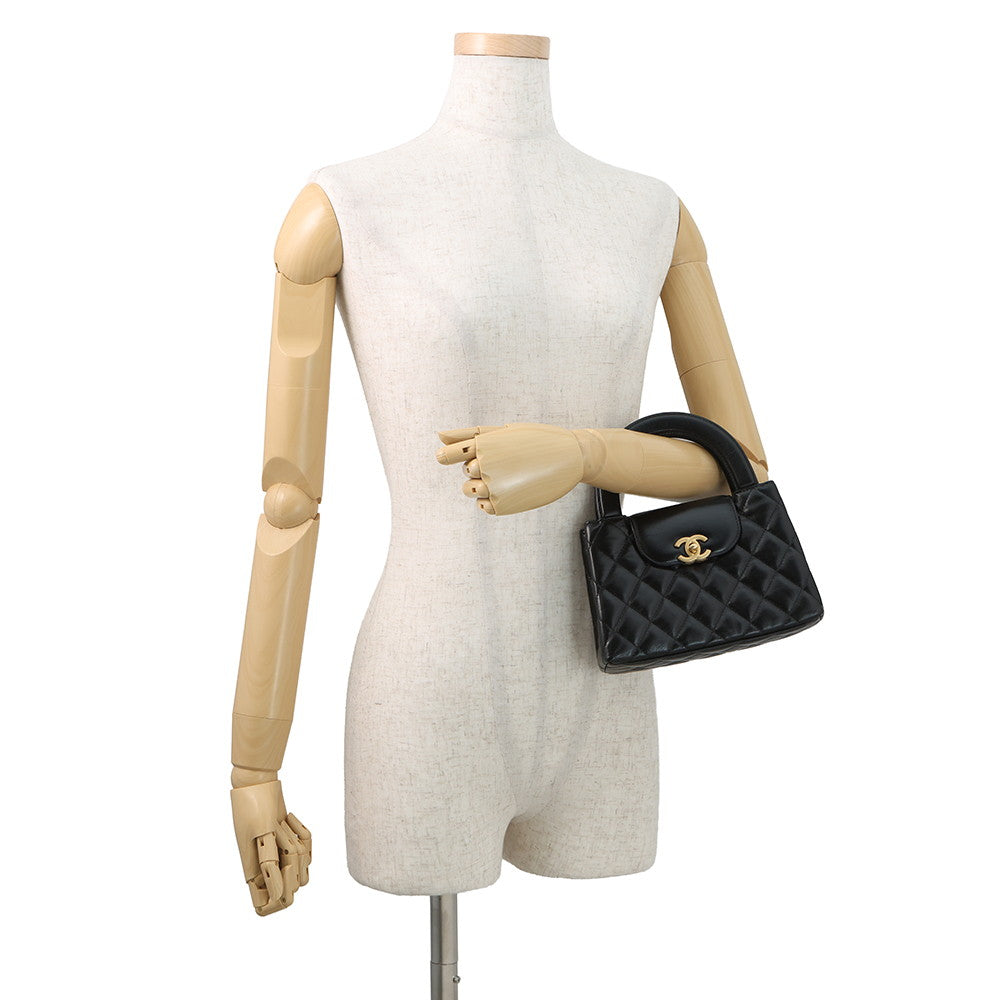 CHANEL Matelasse Mini 2WAYHandbag ChainShoulder BlackAS4416 Leather Size Mini