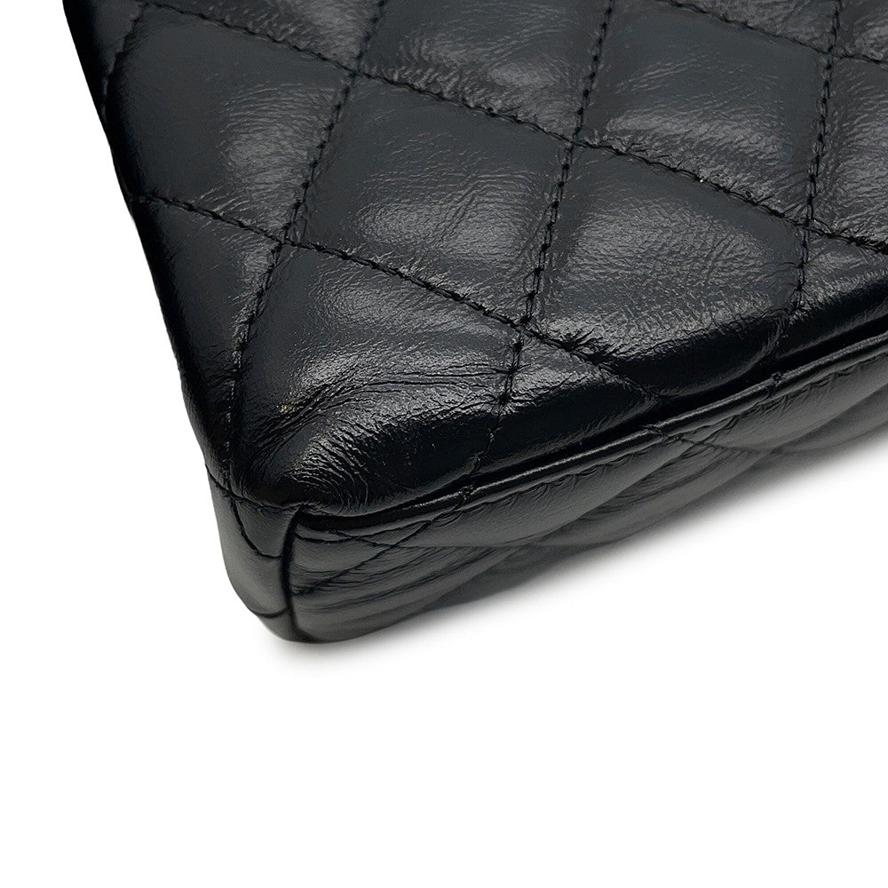 CHANEL Matelasse Mini 2WAYHandbag ChainShoulder BlackAS4416 Leather Size Mini