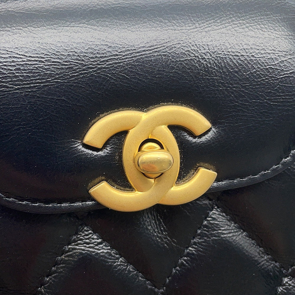 CHANEL Matelasse Mini 2WAYHandbag ChainShoulder BlackAS4416 Leather Size Mini