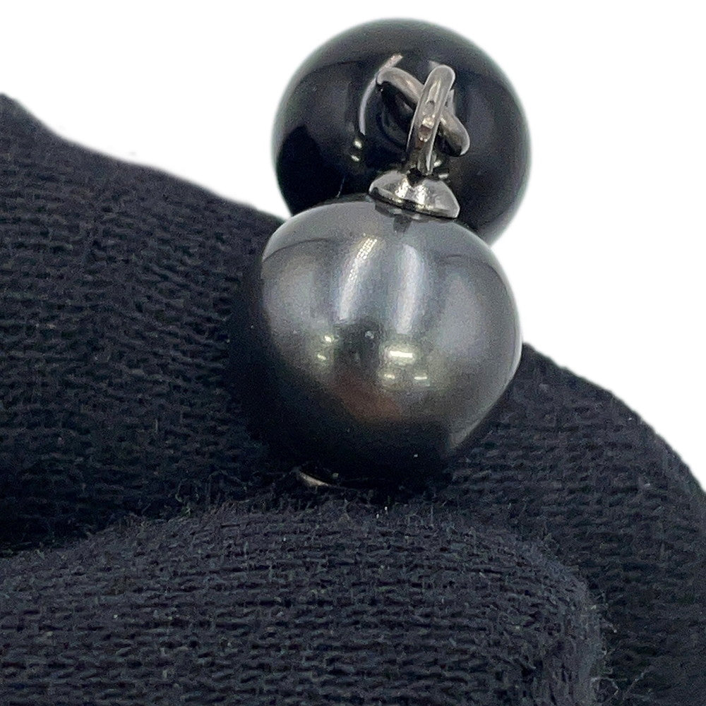 CHANEL CC Logo Bracelet BlackA37291 Y02009 Z0002 Metal Faux Pearl