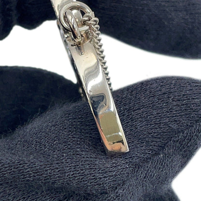 CHANEL CC Logo Pendant Top Necklace Metal Rhinestone