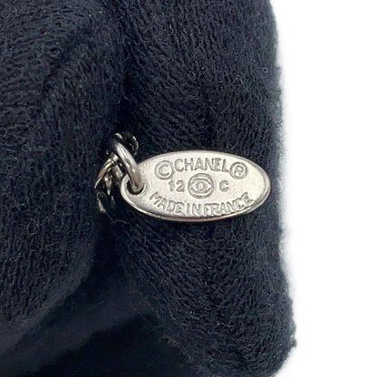 CHANEL CC Logo Pendant Top Necklace Metal Rhinestone