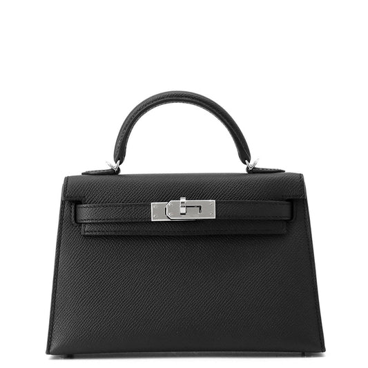 HERMES Mini Kelly 2 Black Epsom