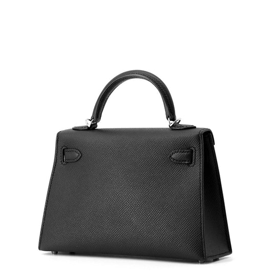 HERMES Mini Kelly 2 Black Epsom