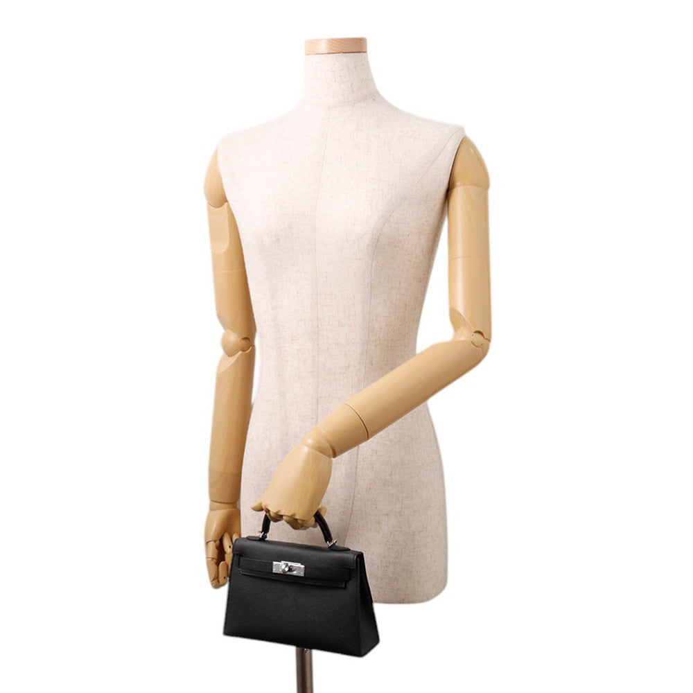 HERMES Mini Kelly 2 Black Epsom