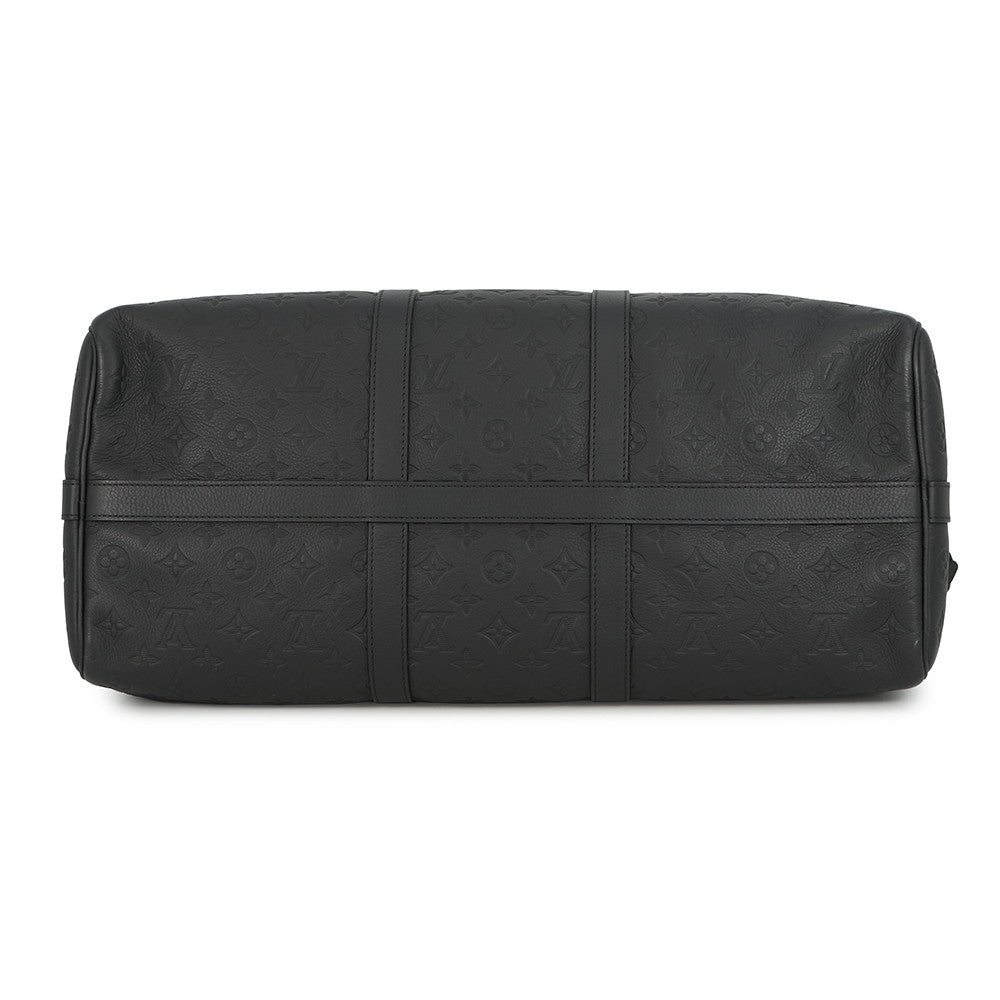 LOUIS VUITTON Keepall Bandouliere NoirM44810 Monogram Shadow Size 50