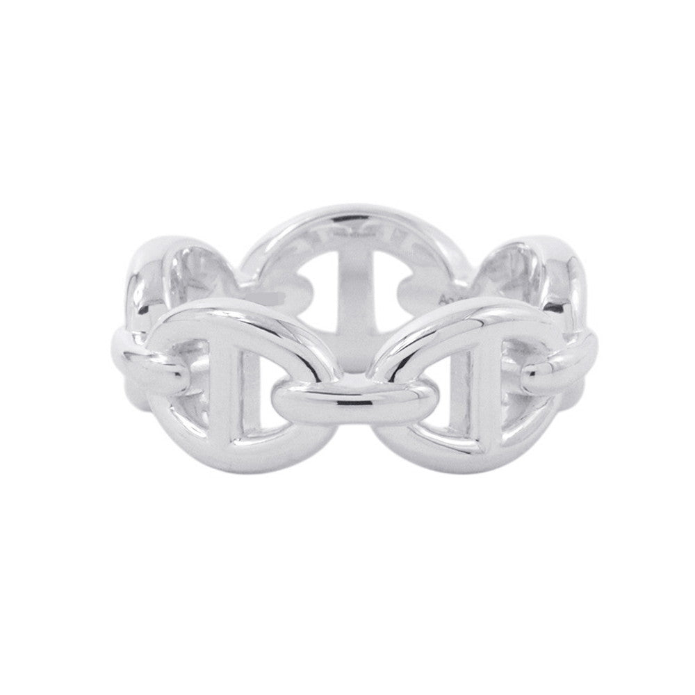 HERMES Chaine d'Ancre Anchene Ring Size PM/48/#8 SV925
