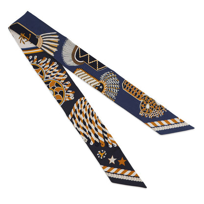 HERMES Twilly Ceremonial Epaulettes EPAULETTES DE GALA Fall/Winter 2023 Marine/Gold/Blanc Silk100%