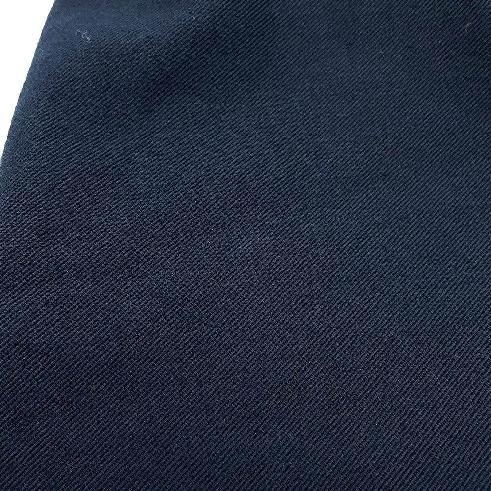 HERMES Veste taille brodee a smocks shirt jacket Size 34 Navy Cotton