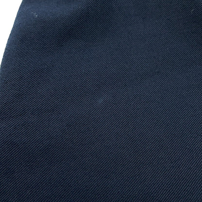 HERMES Veste taille brodee a smocks shirt jacket Size 34 Navy Cotton