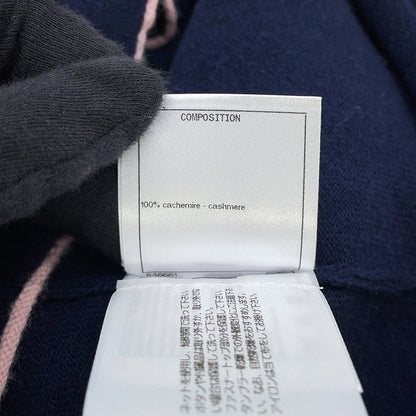 CHANEL No5Button Collarless Cardigan Size 36 NavyP70793 K10084 NC238 Cashmere100%
