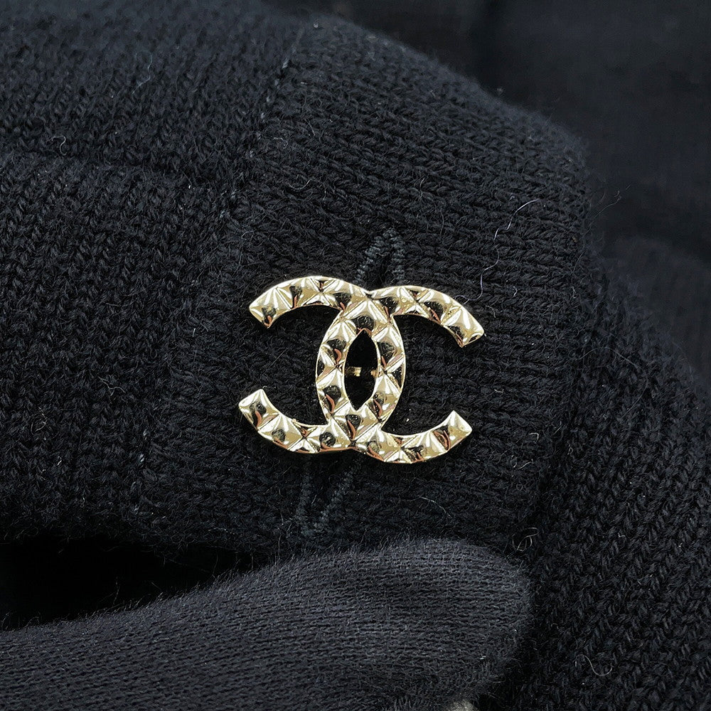 CHANEL IconButton Cardigan Size 36 BlackP73483 K10530 94305 Cashmere100%