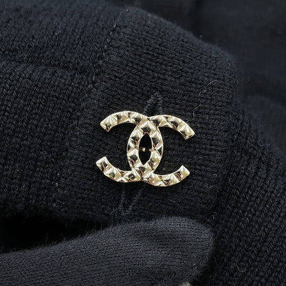 CHANEL IconButton Cardigan Size 36 BlackP73483 K10530 94305 Cashmere100%
