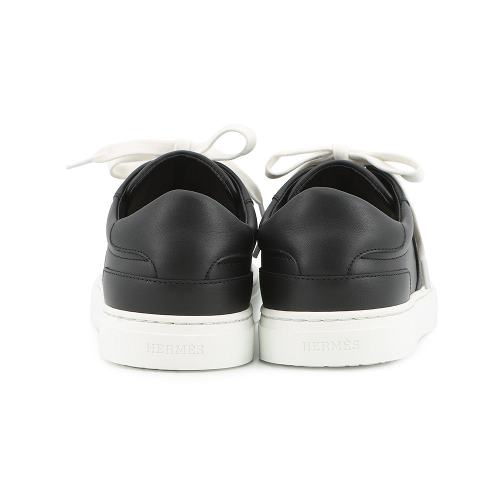 HERMES Sneakers Day Black Leather Size 36